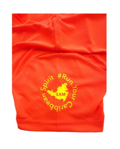 T-shirt technique homme, orange fluo, Caribbean Runner